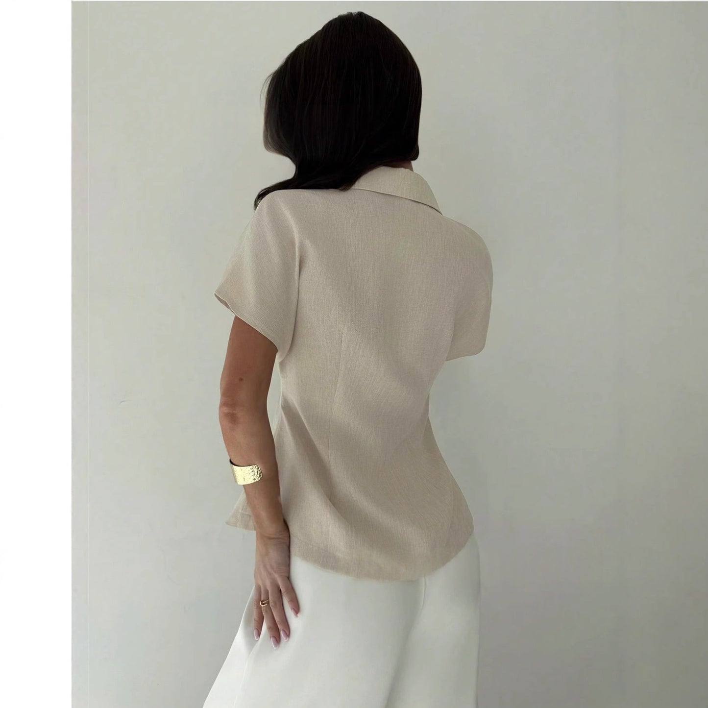 Cross-border Best-selling Women's Solid-color Tops
