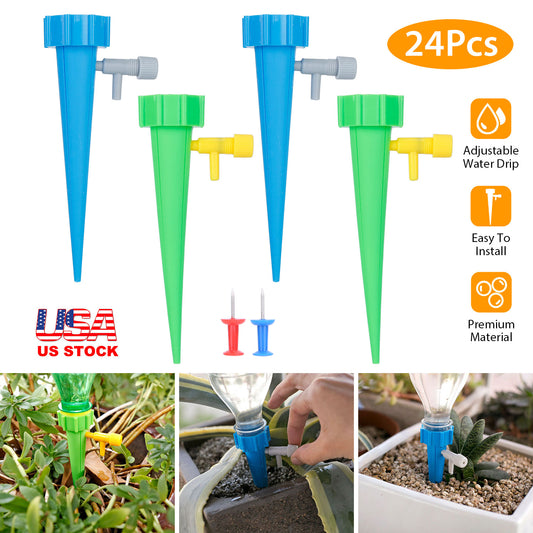 Plant Watering Spikes Self Watering Devices Automatic Plant Waterer With Slow Release Control Valve For Outdoor Indoor Plant