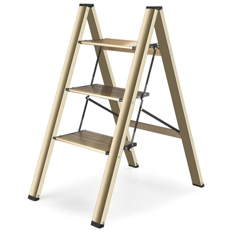 3 Step Ladder, Folding Ladder Stool, Wider Upgraded Non-Slip Treads, Portable Lightweight Ladder For Home And Kitchen, Holds Up To 330 Lbs
