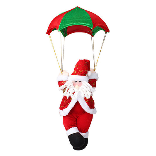 Parachute Santa Ornament Decoration Doll Santa Xmas Tree Ornament For Home Holiday Party Windows Doors