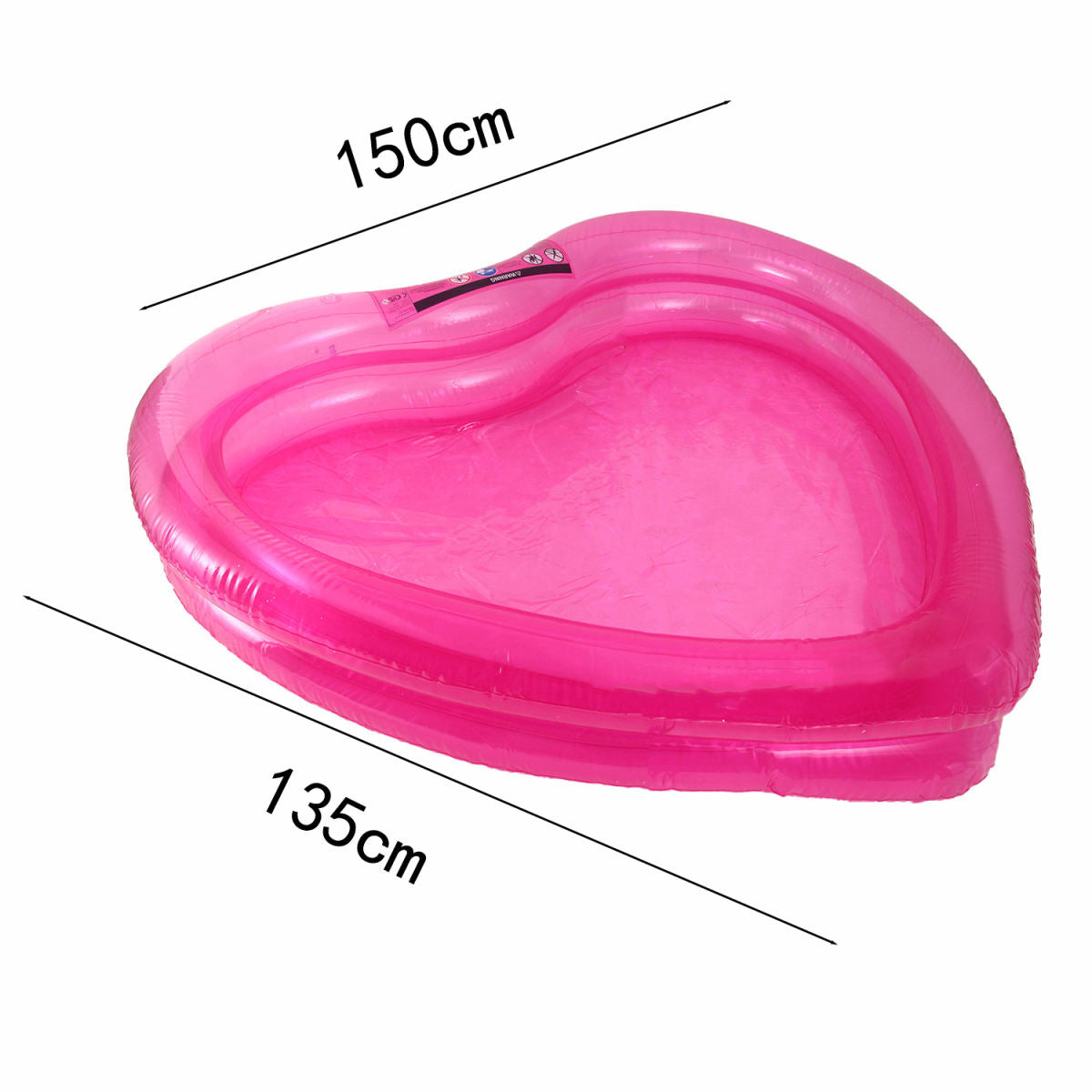 PVC Inflatable Thickened Double-layer Heart-shaped Pool Outdoor Swimming