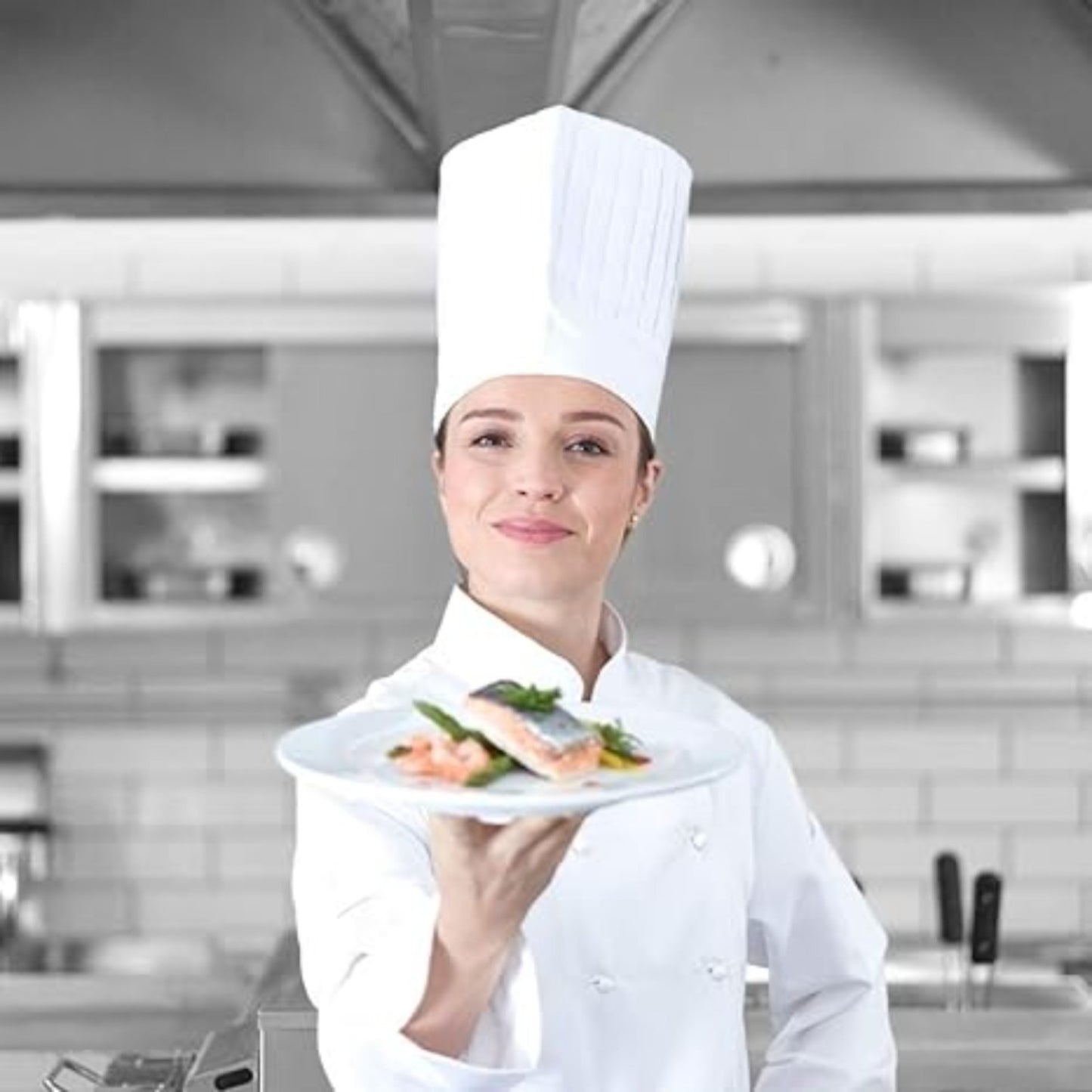 Hats: 20 White Paper Chef’s Hats, Paper Chef’s Hats, Adjustable White Chef’s Hats, Paper Chef’s Hats For Cooking And Baking, Restaurant Cooking Classes, Cafeteria Party Gifts