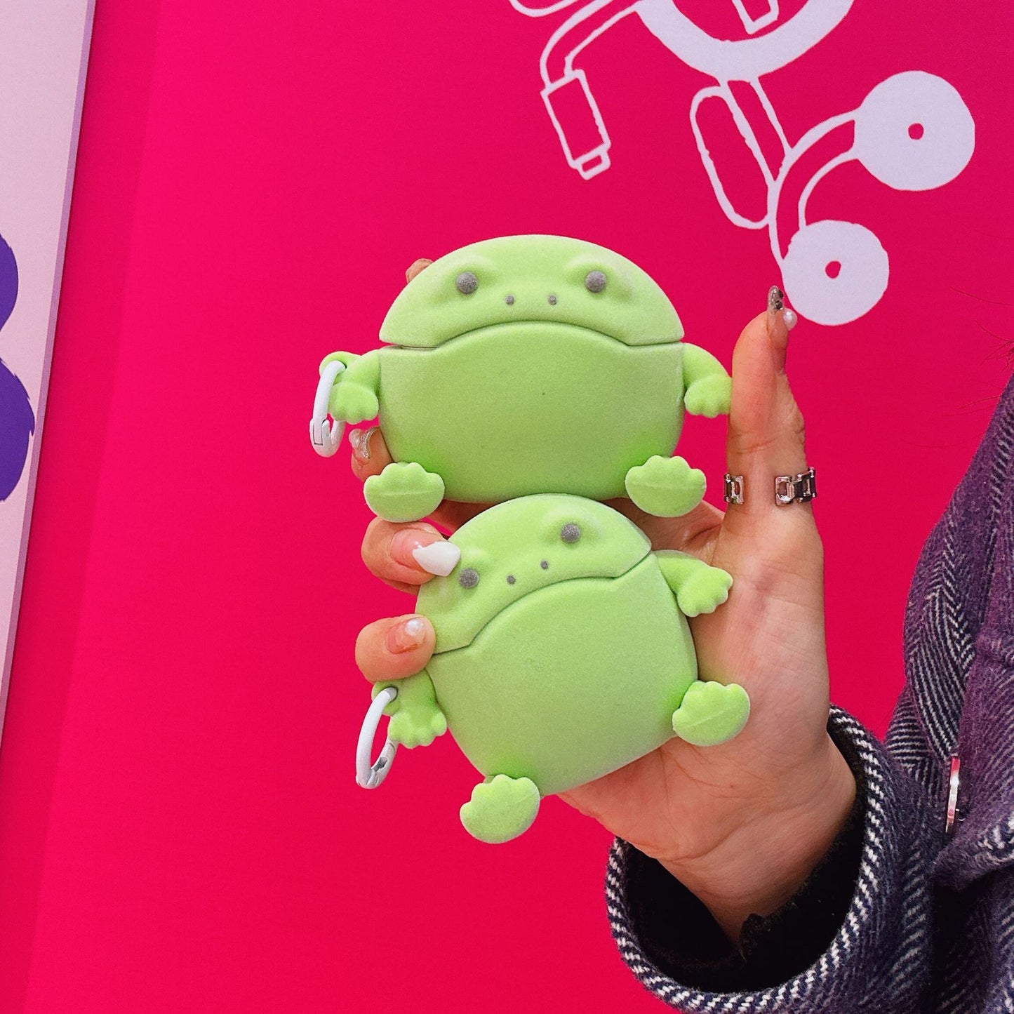 Japanese And Korean Flocking Frog Protective Cover