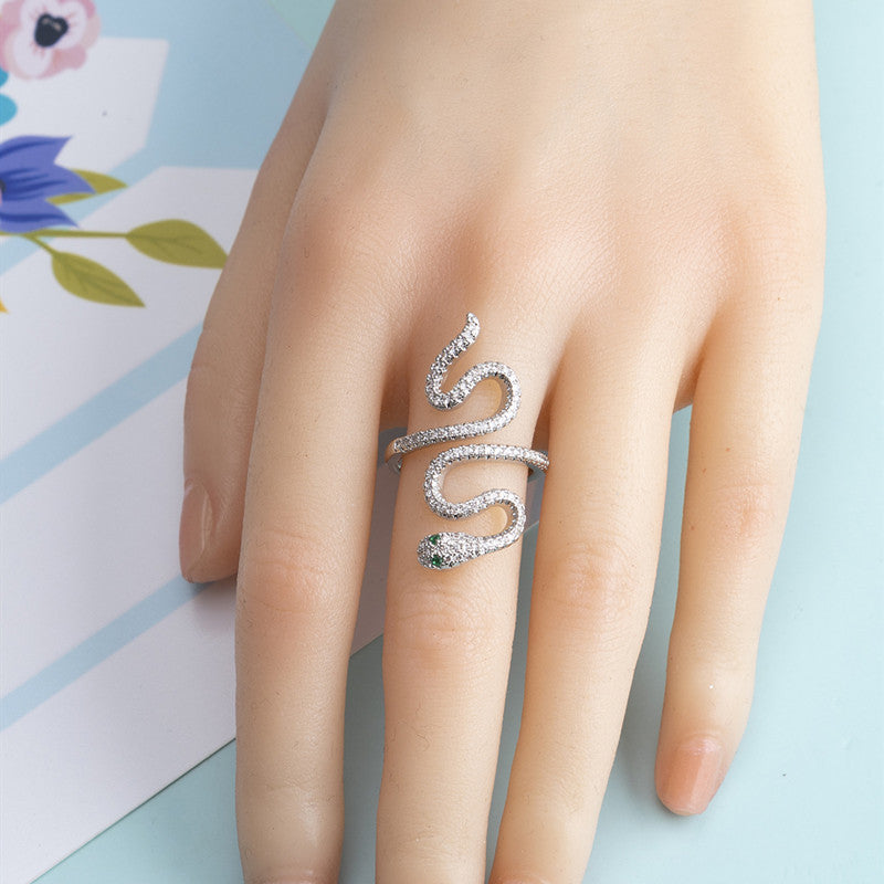 New Japanese And Korean-style Fashionable Minimalist Multicolor Zircon Ring