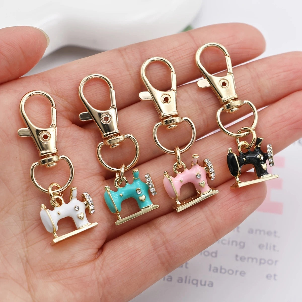 DIY Korean-style Jewelry Accessories K Gold Color Enamel Alloy Pendant