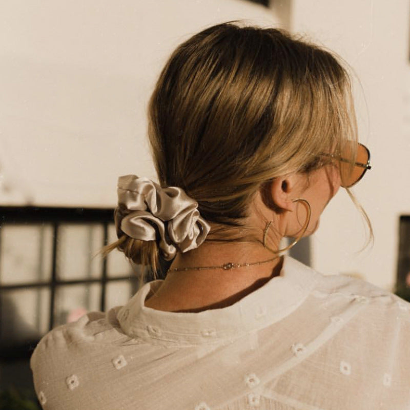 Womens Solid-color Elegant Hair Tie