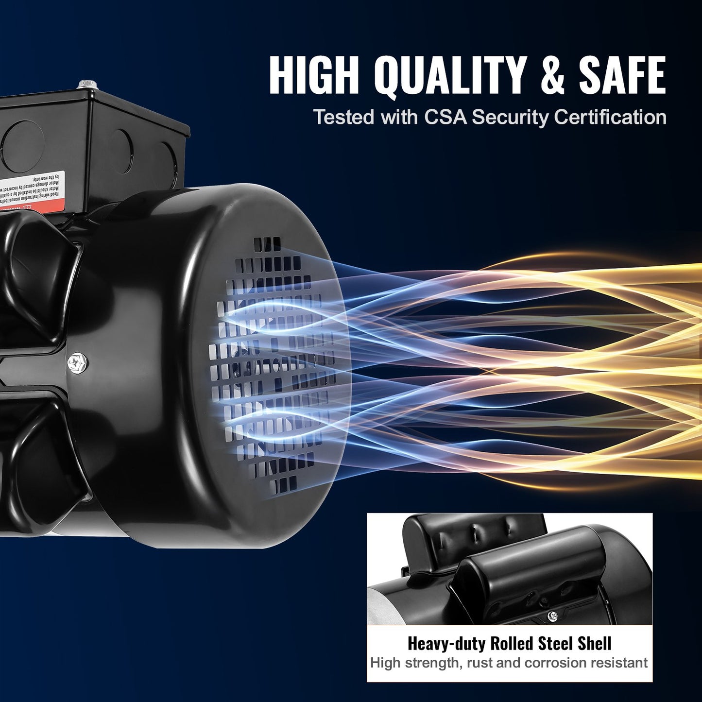 1.5HP Electric Motor 3450 Rpm, AC 115V/230V, 56 Frame, Air Compressor Motor Single Phase, 5/8' Keyed Shaft, CW/CCW Rotation For Agricultural Machinery And General Equipment