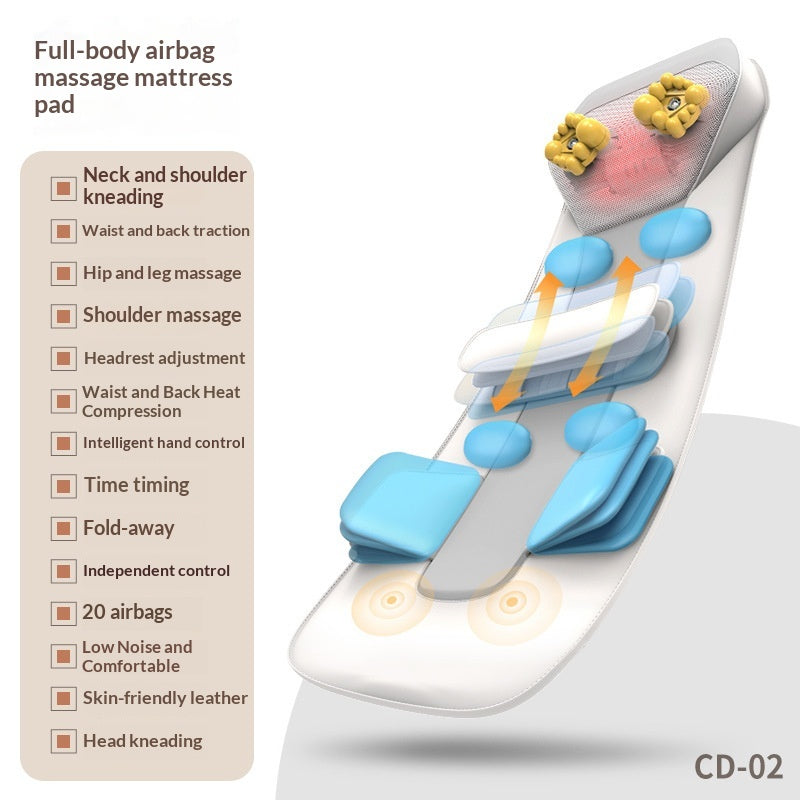Fully Automatic Multi-Function Massage Mattress With Airbags For Cervical Spine Legs And Back