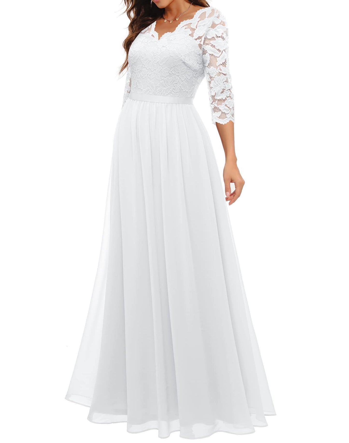 Best Seller Dress Lace Long Patchwork Waist-tight Noble Dress