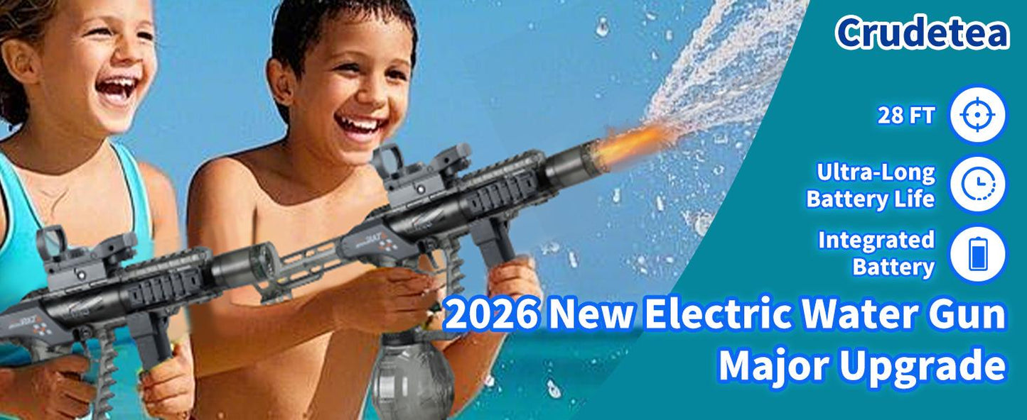 Tactical Modular Electric Water Gun Toy, Rechargeable, Summer Pool Party Water Fight Gift