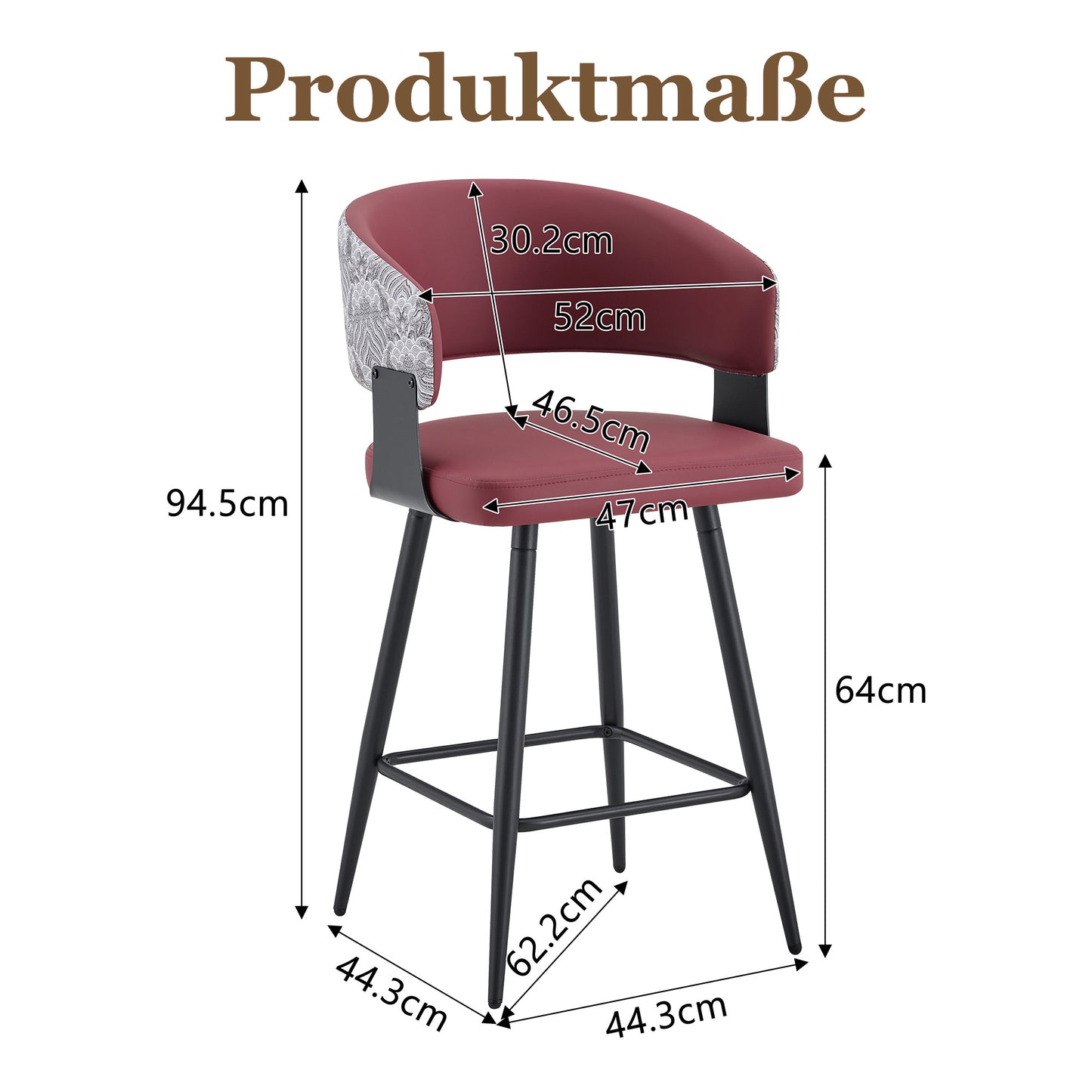 Modern Upholstered Dining Chair With Backrest And Armrests, Minimalist Restaurant Chair For Home, Kitchen, Hotel, Showroom, Mid-Century Style