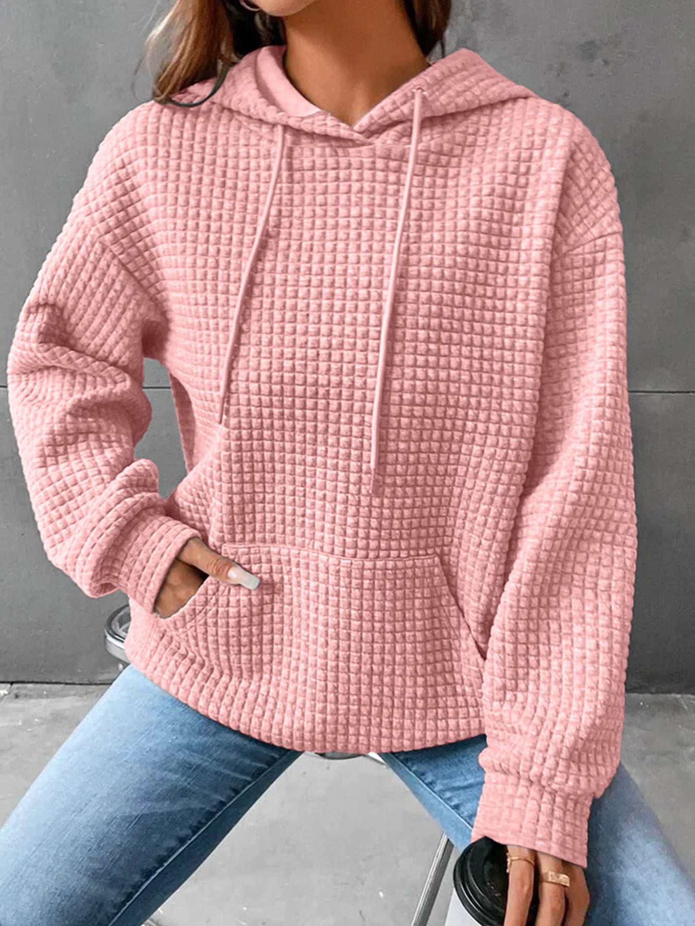 Women's Solid Color Crew Neck Long Sleeve Sweatshirt, New Arrival Elegant Basic Top For Autumn & Winter