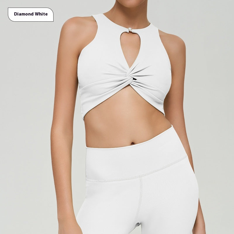New Twist Design Hollow-out Top Women's Sports Beauty Back Vest