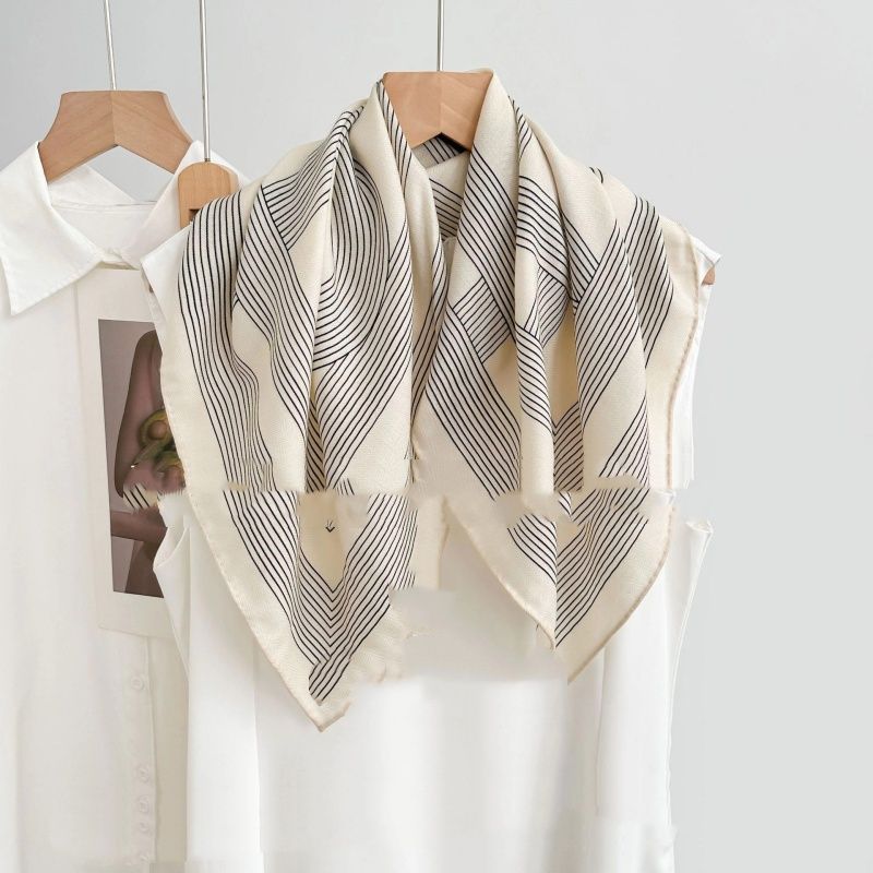 Silk-wool Square Scarf Womens Korean-style Fashion