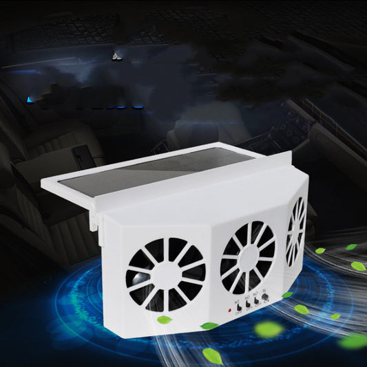 Auxiliary Cooling Inside The Car, Solar Car Exhaust Fan, Three Air Outlets, Cooling Fan