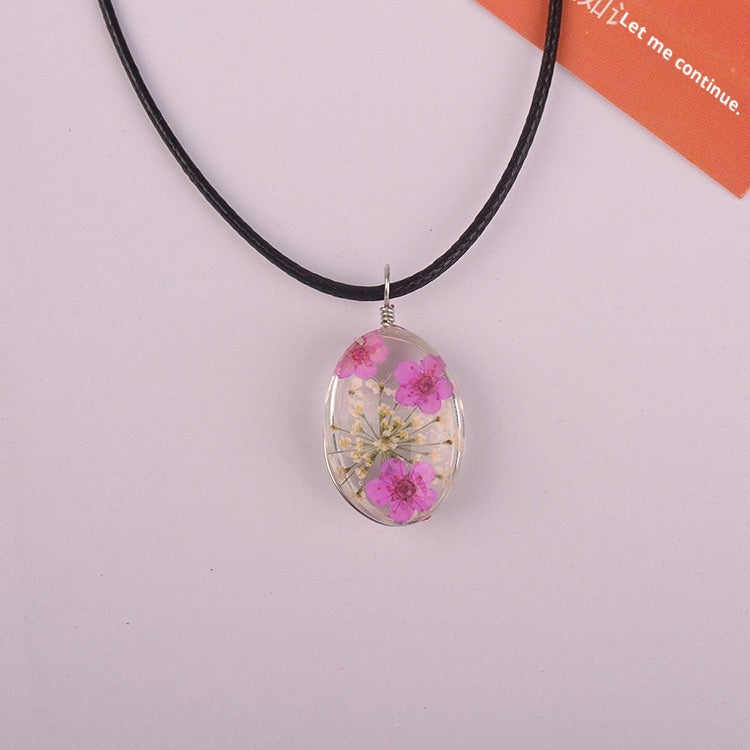 Stall Accessories Ladies Necklace Cherry Blossom Dried Flower Time