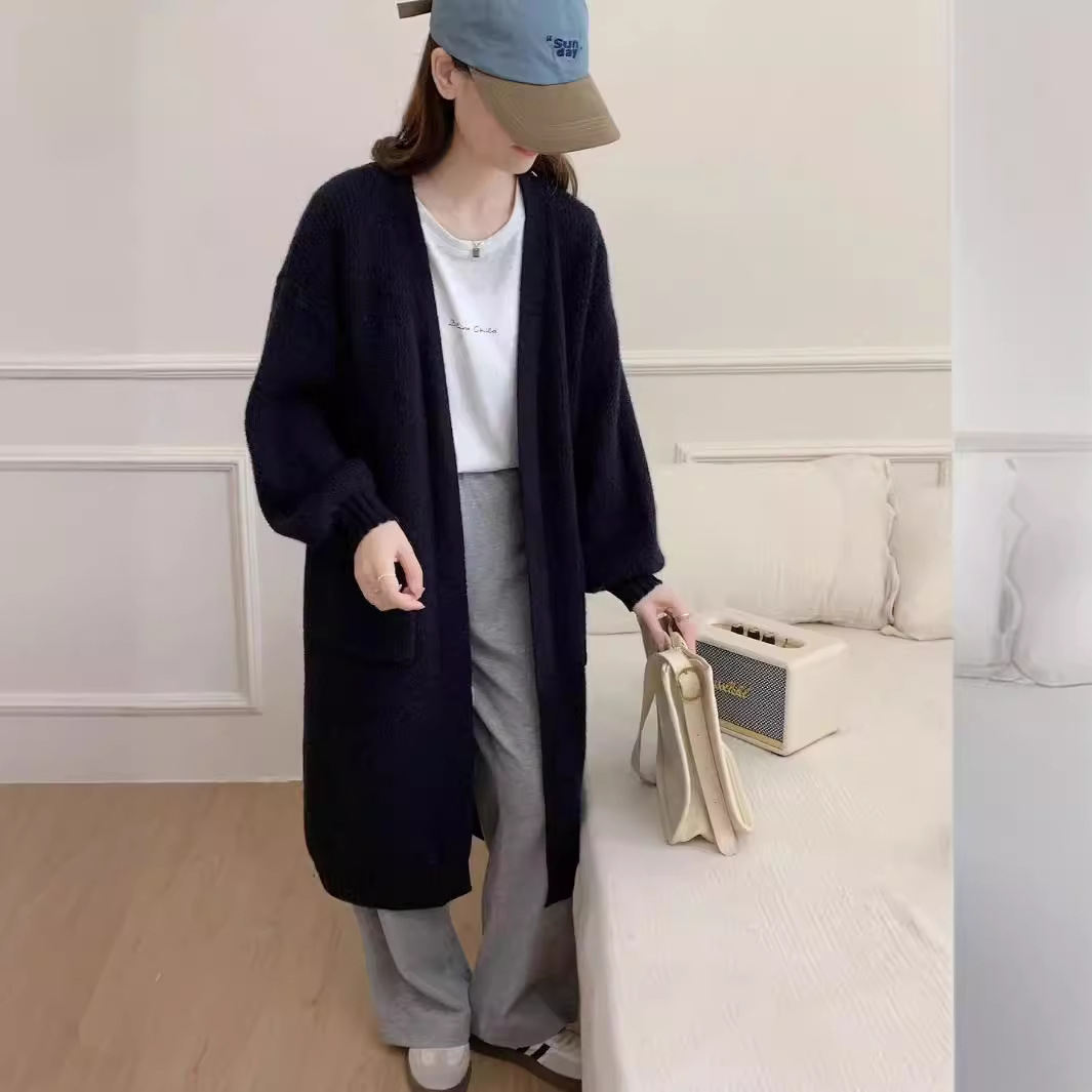 Korean-style Loose-fitting Long Knit Cardigan Womens Version