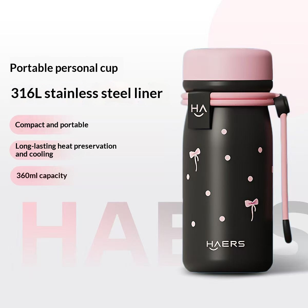 Compact And Portable Stainless Steel Outdoor Water Bottle For Women