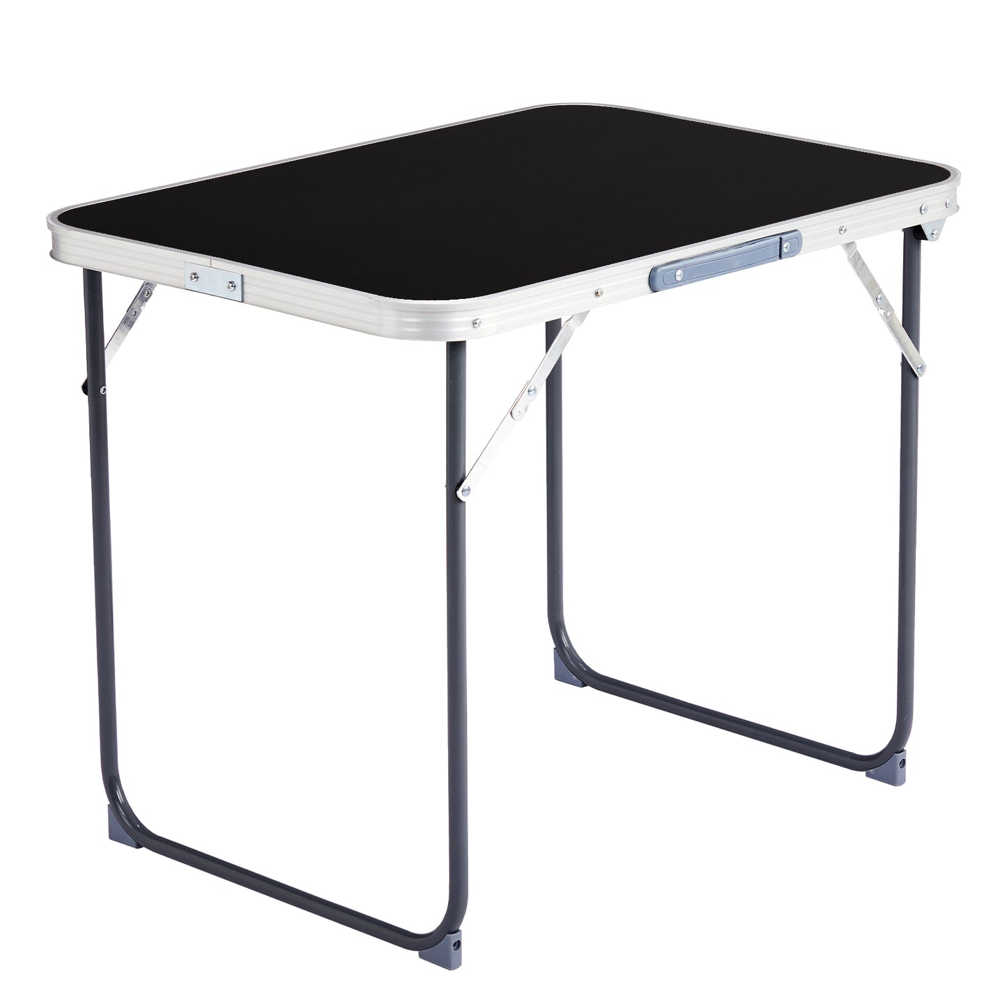 2.3ft  Portable Aluminum Folding Camping Table, Indoor Outdoor Lightweight Foldable Picnic Desk, 70-50cm Heavy Duty Small Fold Up Table