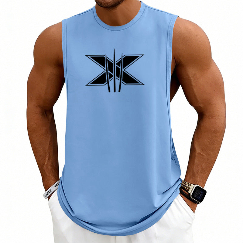 Summer Mens Muscle Fitness Workout Breathable Sleeveless Tank Top