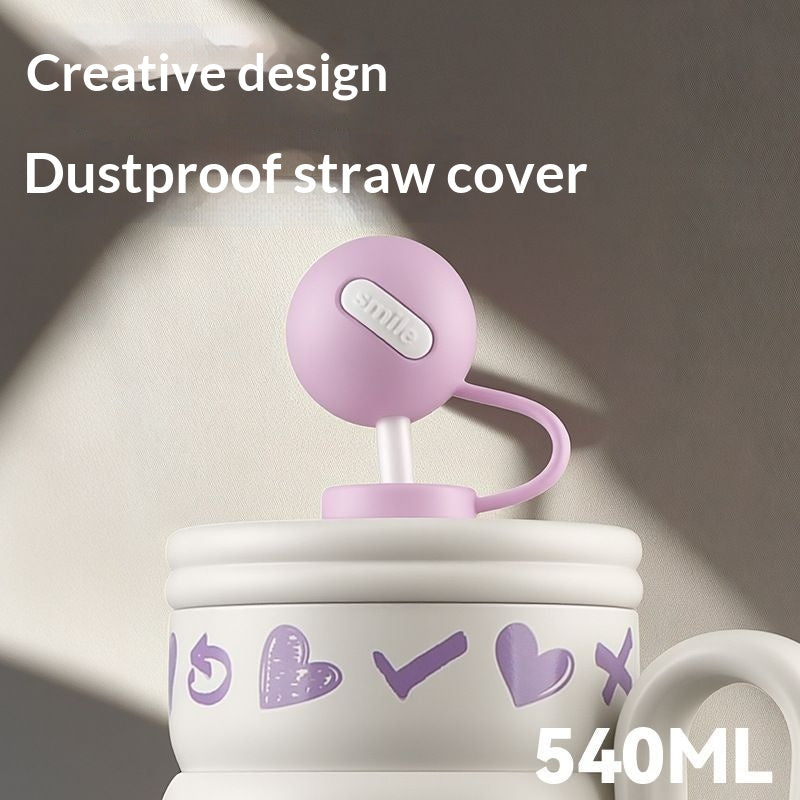 Ball-shaped Boba Milk Tea Cup With A Handle For Girls