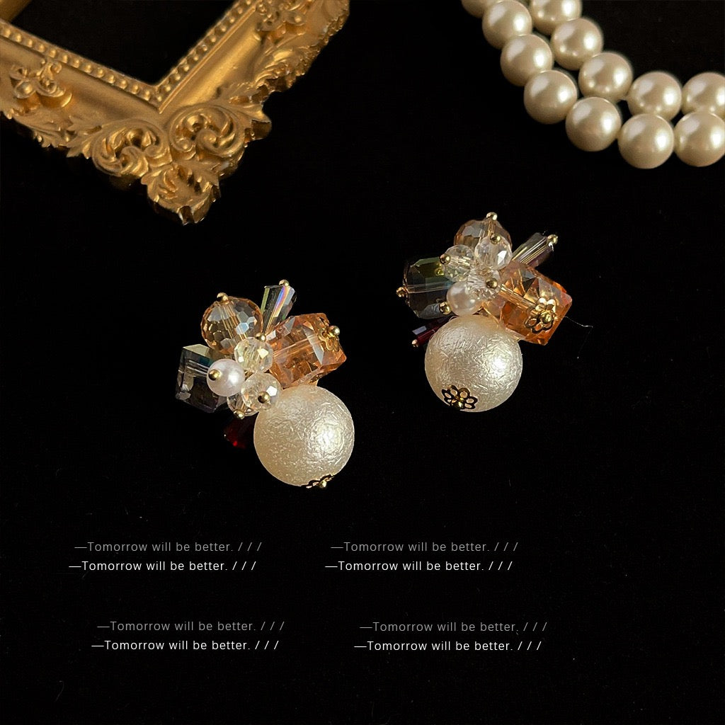 Retro Vintage Style Earrings Women Elegant Niche Stud Earrings Luxury Fashion Fine Jewelry