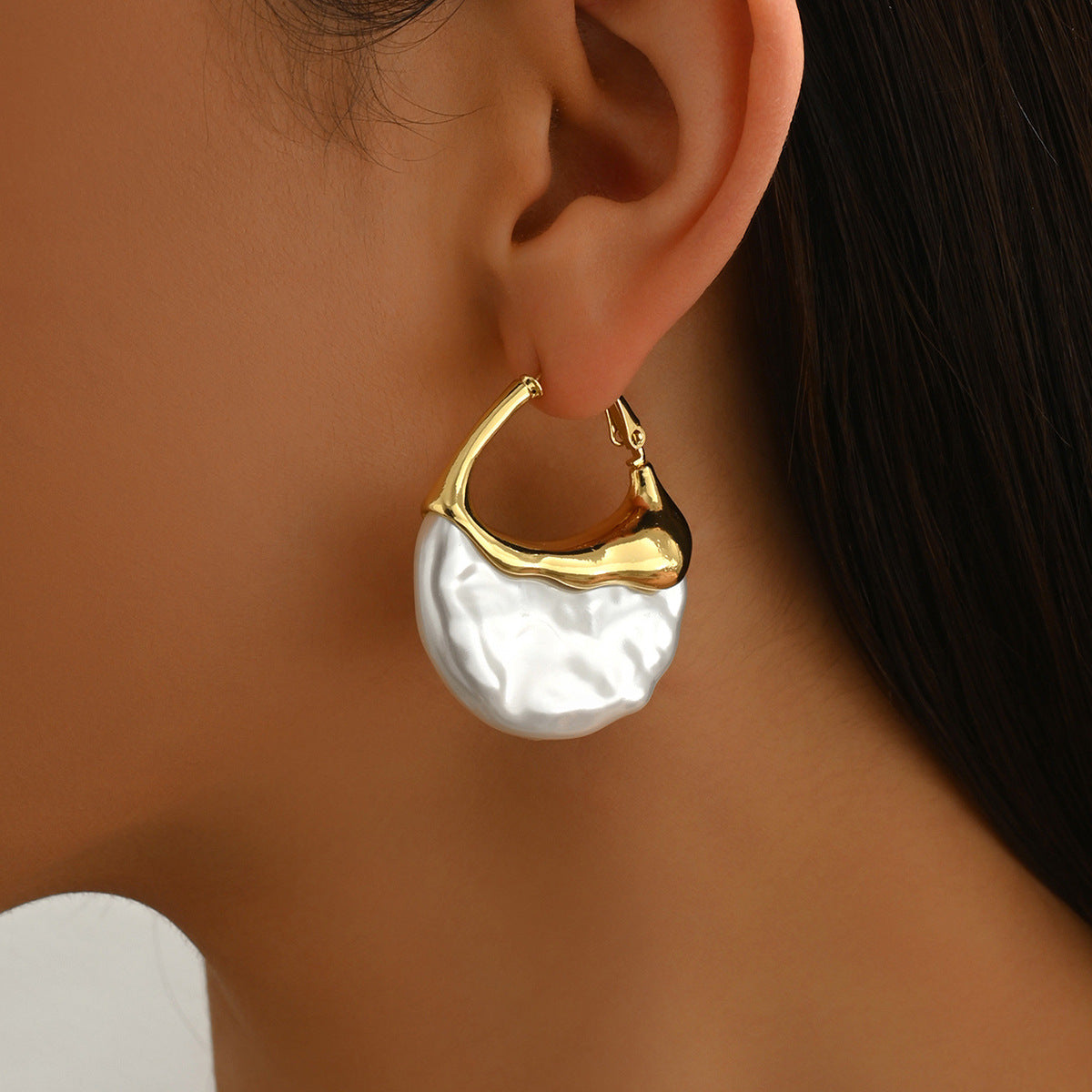 Cross-Border Fashion European American Jewelry, Niche Light Luxury Earrings Inlaid Pearls, Elegant Versatile Premium Ear Jewelry For Women