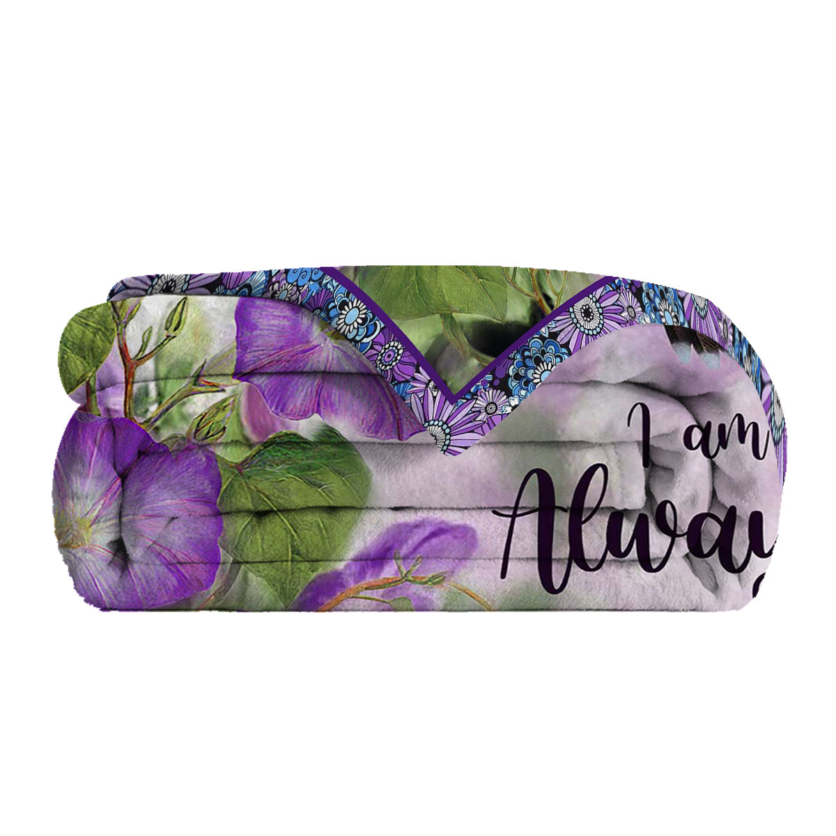 1pc Purple Morning Glory Hummingbird Print Flannel Blanket, Comfortable And Warm Home Throw For Bed, Sofa, Camping, And Multi-Scene Use With Seasonal Versatility