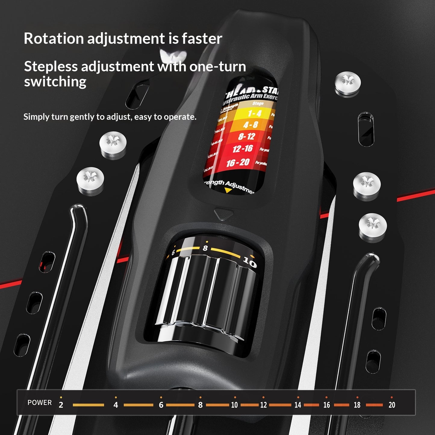 Adjustable Hydraulic Arm Exerciser With Count Function For Home Use