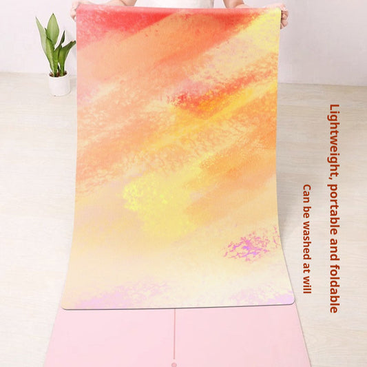 Foldable Portable Printed Rubber Yoga Non-slip Exercise Fitness Mat