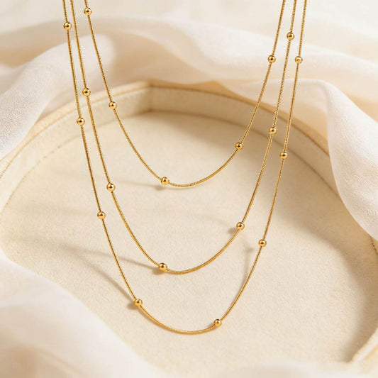 Cross-border Best-selling Multi-layer Stacked Titanium Steel Necklace