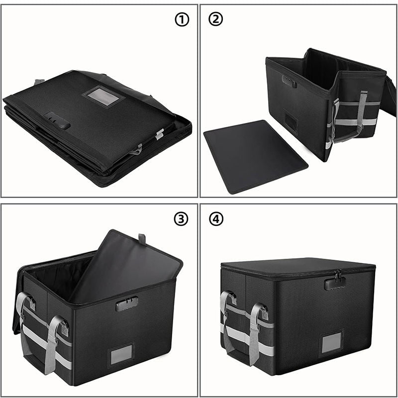Fireproof And Waterproof Storage Box Thickened Foldable Portable With Lock