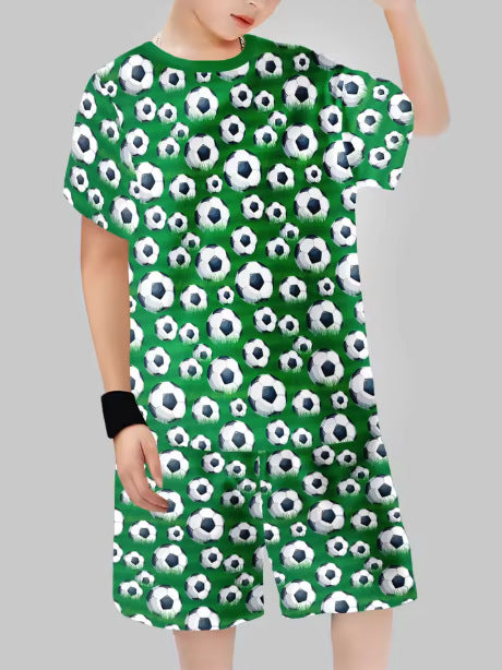 Summer New Korean-style Boys Dinosaur Cartoon Print Set