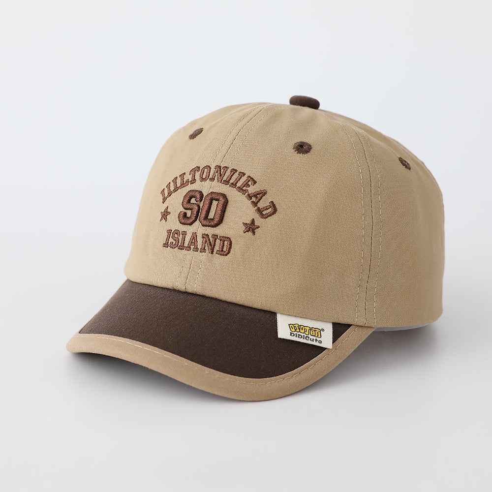 Children's Multi-color Edge-padded Multi-letter Three-dimensional Embroidered Adjustable Fashionable And Trendy Curved-brim Baseball Cap Suitable For Outdoor Travel And Entertainment