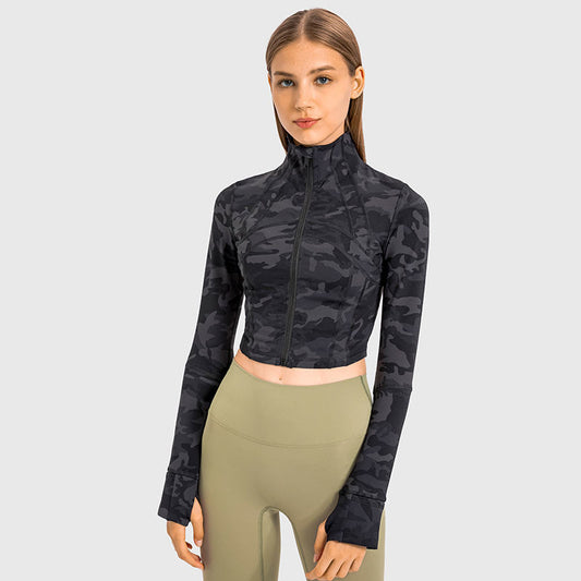 Autumn And Winter New Elastic Slim-fit Yoga Wear Coat For Women