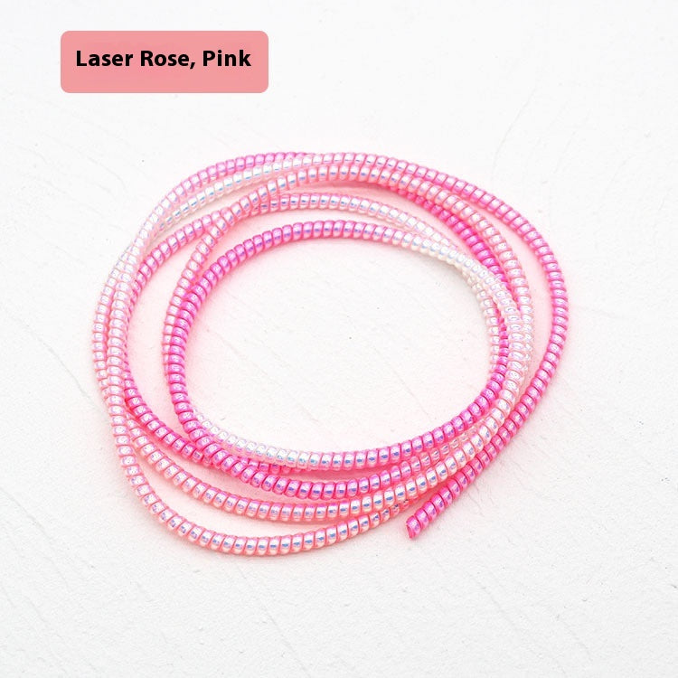 Laser Mobile Phone Charging Cable Winding Spring Rope Protective Case