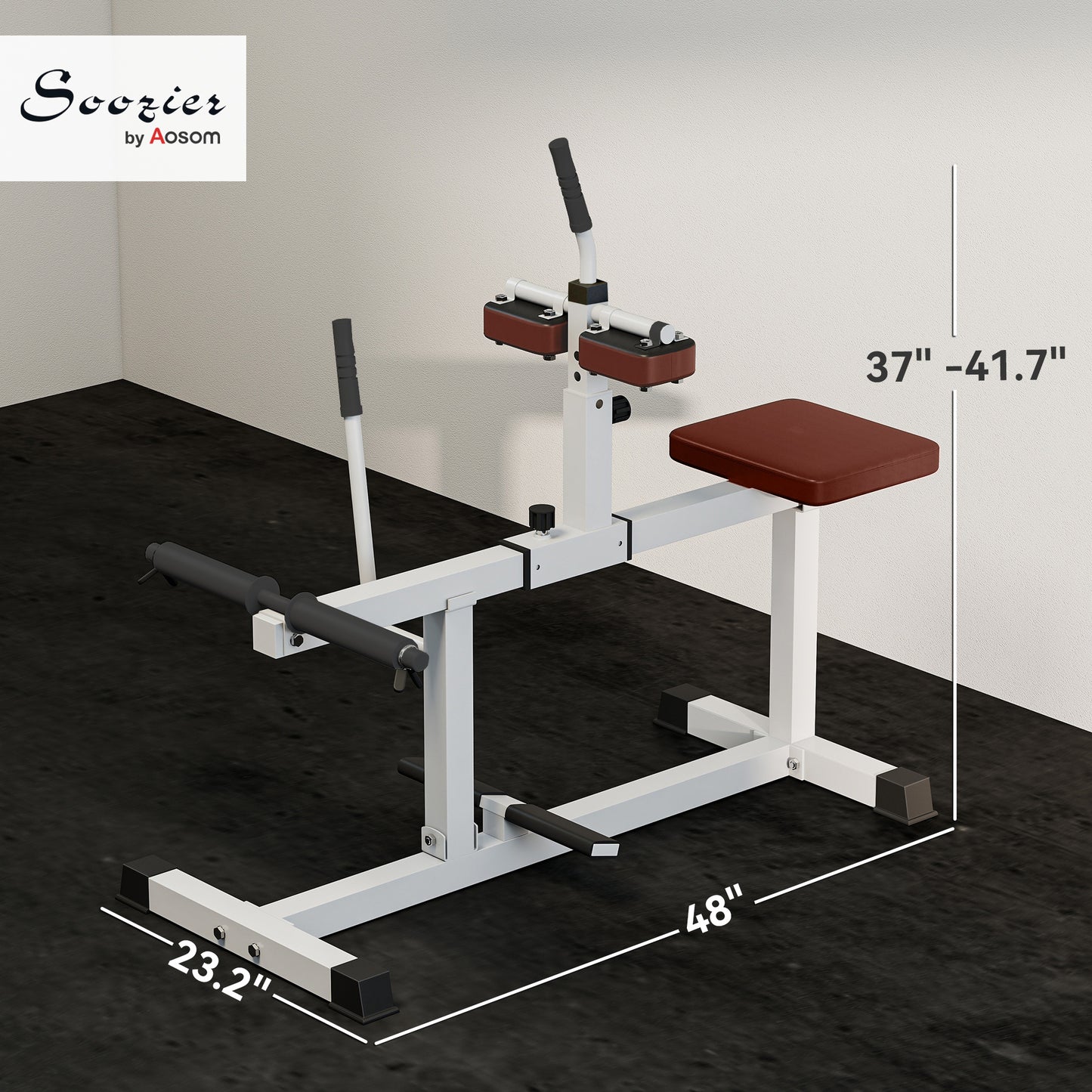 Adjustable Steel Seated Calf Raise Exercise Strength Training Gym Equipment, Brown