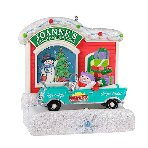 Hallmark Keepsake Christmas Ornament 2023, Happy Holiday Parade Collection Joanne's Christmas Boutique Musical with Light,...