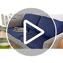 Newwiee Set of 4 Stretch Patio Cushion Covers Sofa Couch Seat Chair Slipcovers Cushion Cover Replacement Furniture Protect...