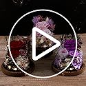 Large Preserved Flowers with Card&Box-Flowers for Delivery Prime,Eternal Rose with Lights,Roses in Glass Dome,Romantic Gif...