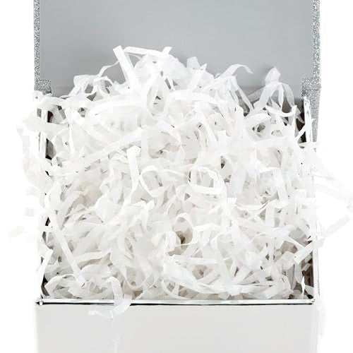Hallmark Small Gift Box with Bow and Shredded Paper Fill (Silver Signature 4 inch Gift Box with Glitter) for Weddings, Gra...