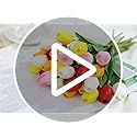SITUMEIZI Fake Flowers Tulips Artificial Flower 15pcs Real Touch PU 14" for Spring Easter Home Kitchen Wedding Bouquet Bul...