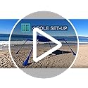 Buheco Beach Tent Pop Up Shade 10x10ft Beach Canopy Sun Shelter UPF50+ with 4 Foldable Poles-Portable Carrying Bag-Sand Sh...