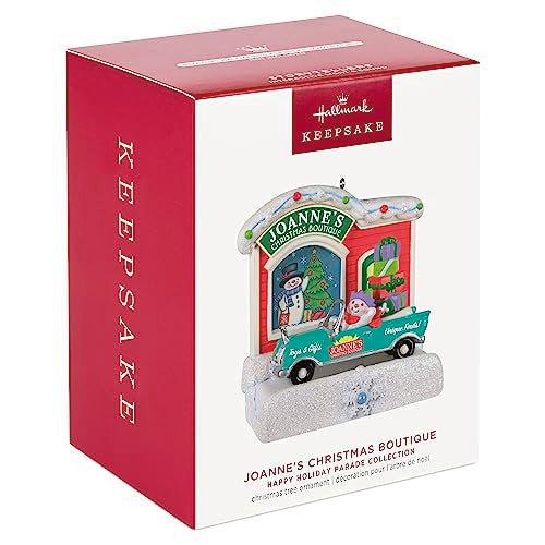 Hallmark Keepsake Christmas Ornament 2023, Happy Holiday Parade Collection Joanne's Christmas Boutique Musical with Light,...