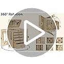 AKOZLIN Jewelry Box 6-Tier Organizer Functional 360° Rotating Jewelry Storage Case for Women Girls Ring Necklace Earring B...