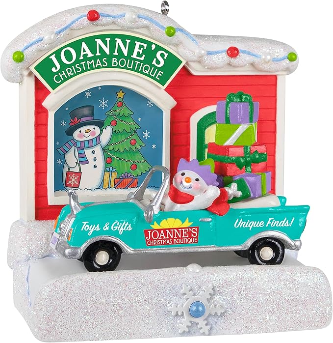 Hallmark Keepsake Christmas Ornament 2023, Happy Holiday Parade Collection Joanne's Christmas Boutique Musical with Light,...