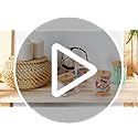 Tbestmax 4 Pack Qtip Holder Bathroom Container, 10/7oz Cotton Ball/Swabs Dispenser, Apothecary Jar with Bamboo Lids for Or...