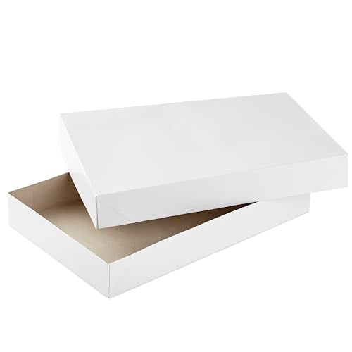 Hallmark 17" XL Gift Boxes with Lids (12 White Robe Boxes, White) for Birthdays, Graduations, Christmas, Weddings, Bridal ...
