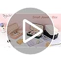 DesignSter Travel Jewelry Box, PU Leather Portable Jewelry Case, Small Jewelry Boxes for Gifts, Travel Jewelry Organizer f...