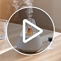 KinYiLO Ultrasonic Essential Oil Diffuser, 150ML Modern Aromatherapy Diffuser with Candle Light, 2 Mist Mode, Remote Contr...